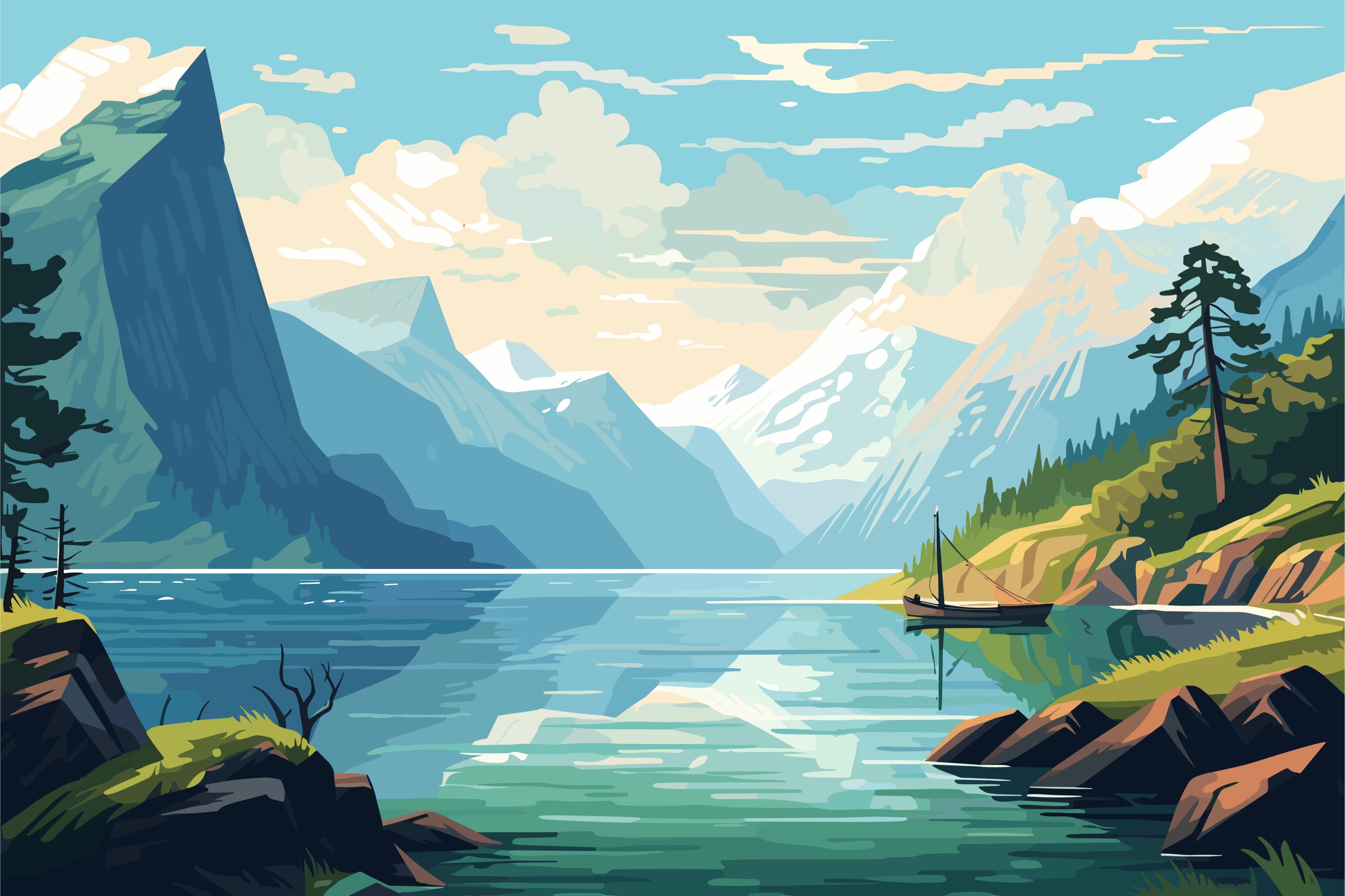 Mountain landscape background