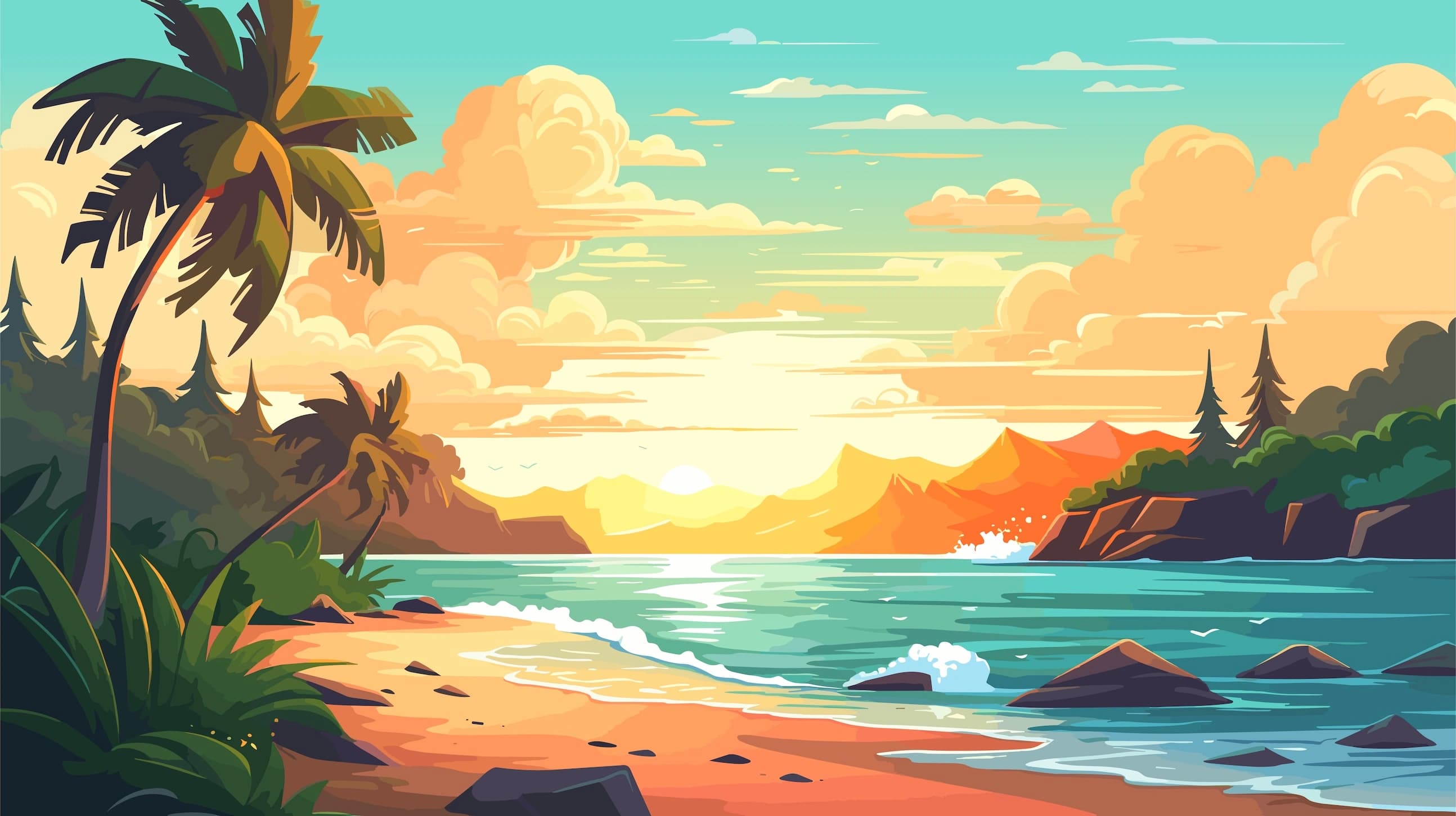 Mountain landscape background
