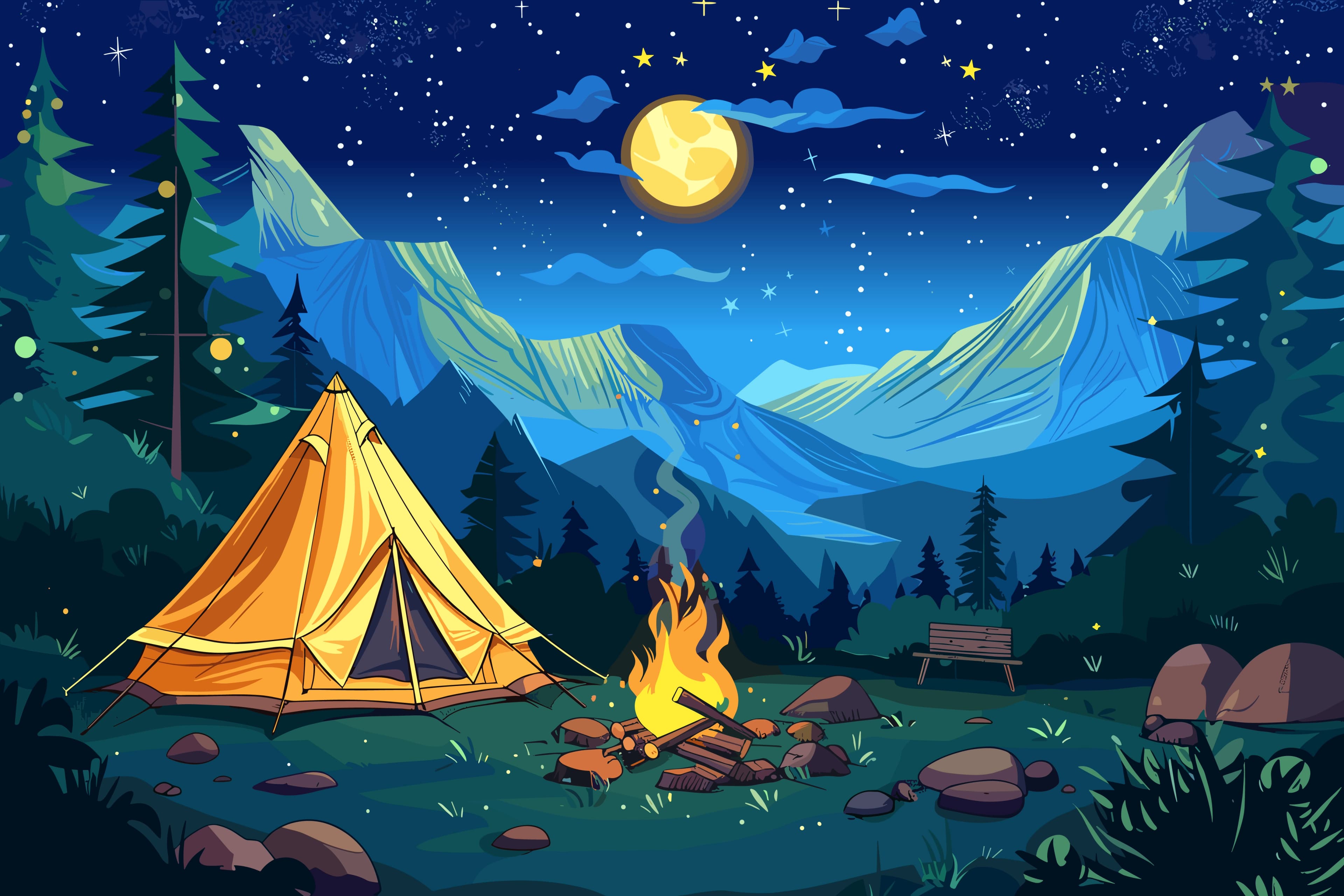 Mountain landscape background