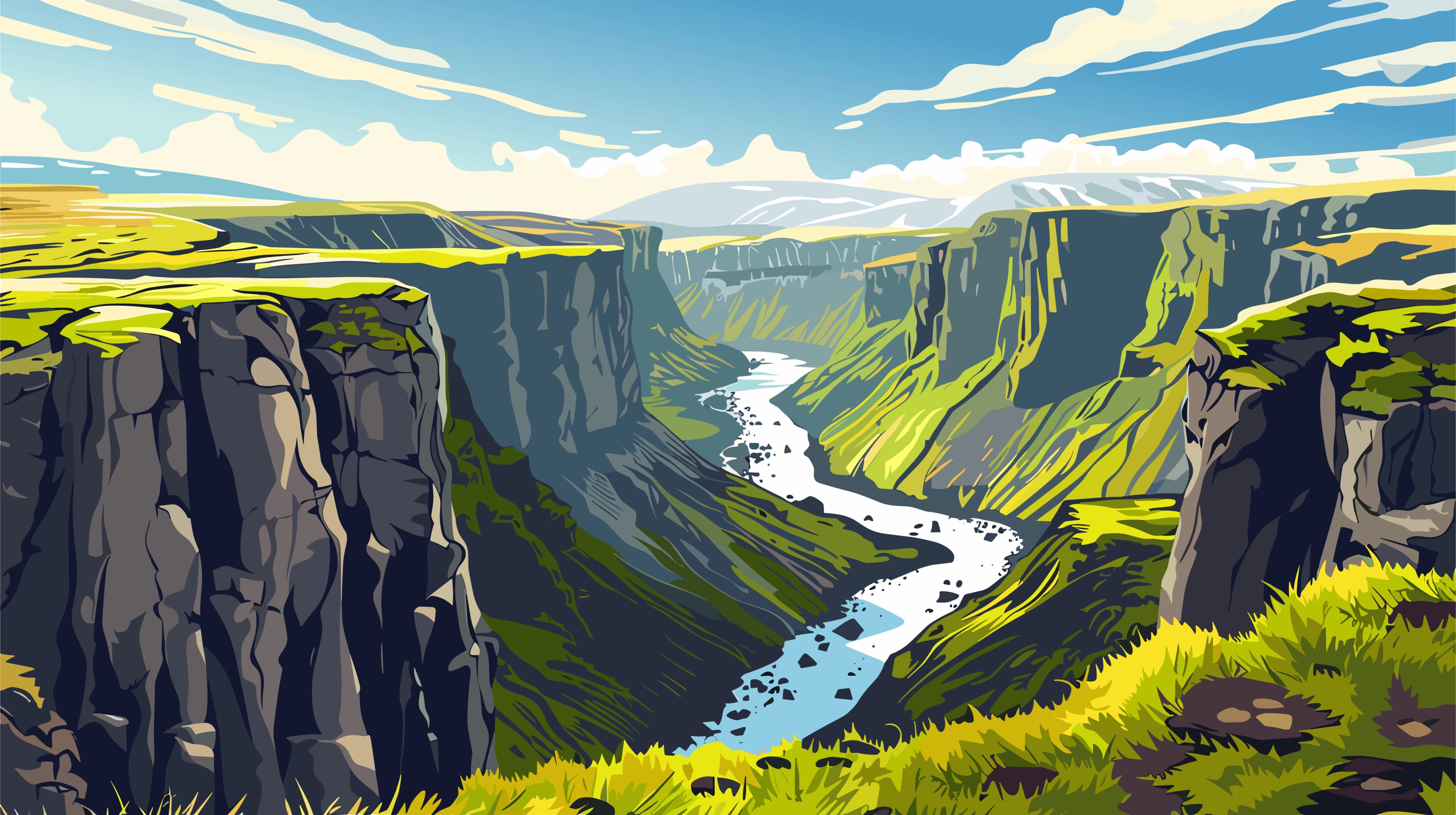 Fondo de paisaje montañoso