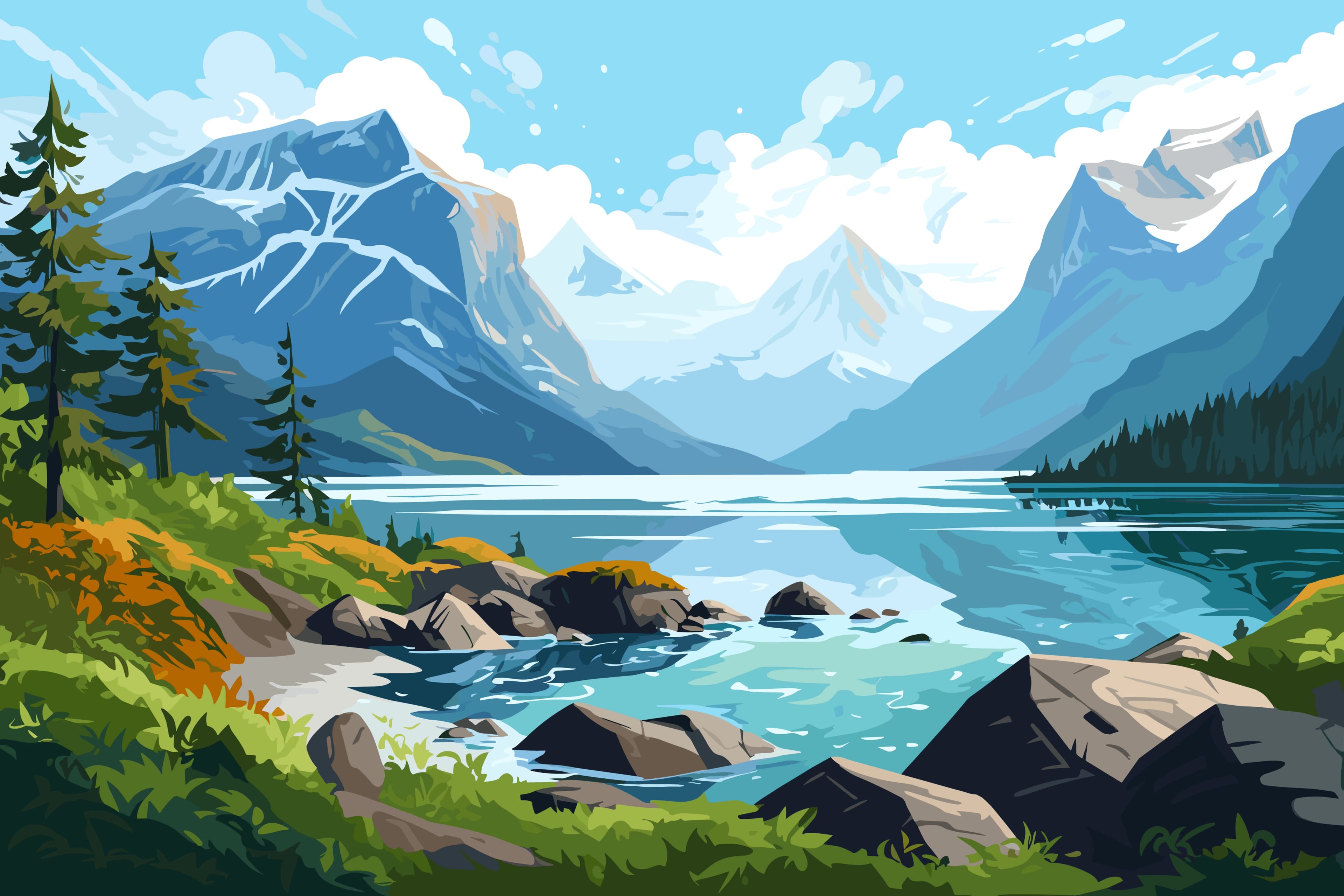 Mountain landscape background