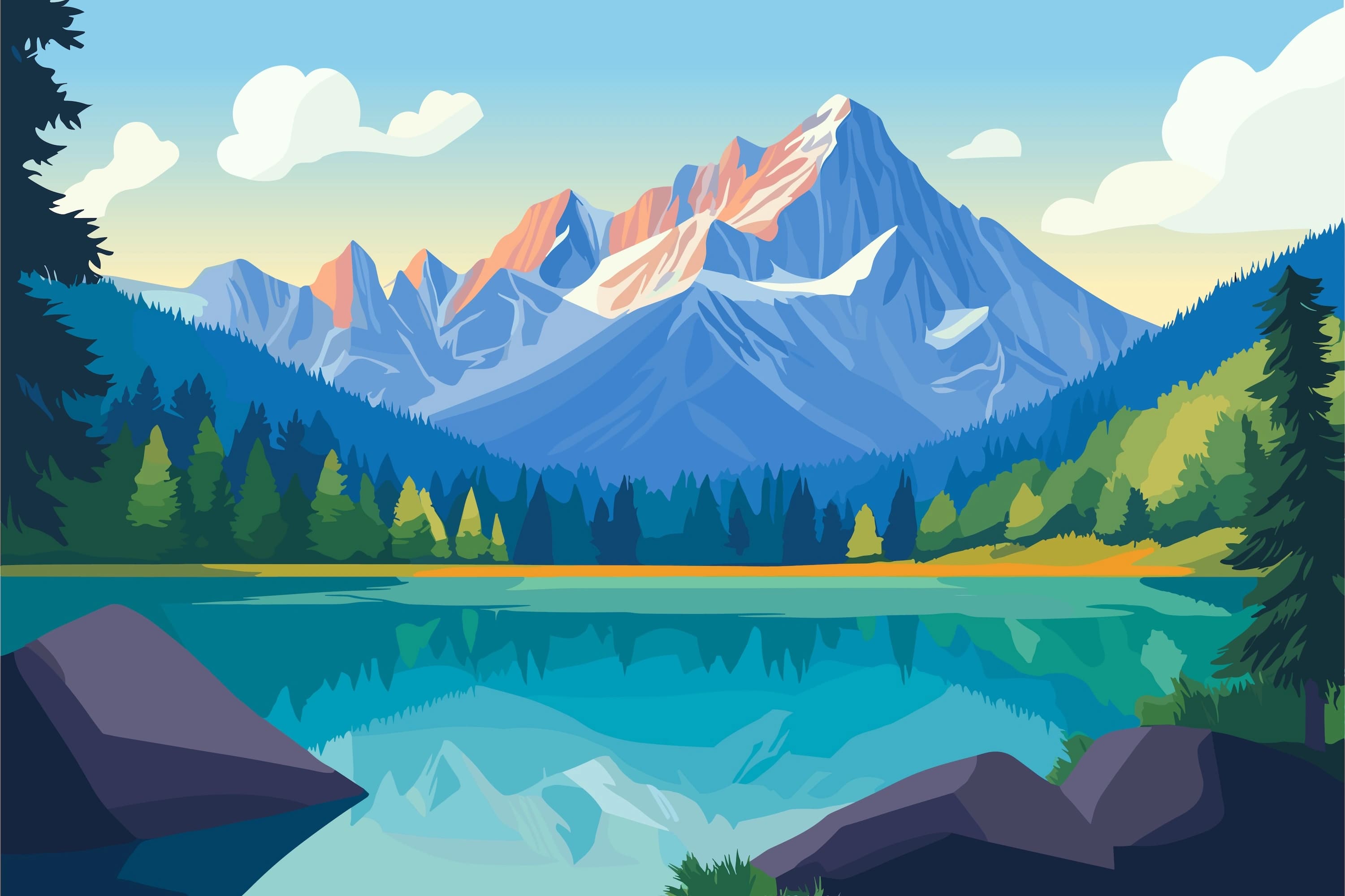 Mountain landscape background