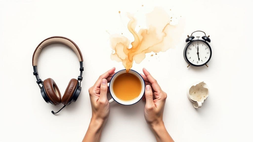 A person looking thoughtful with question marks floating around their head, symbolizing common questions about flow.