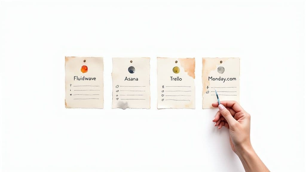 Team collaborating on tasks