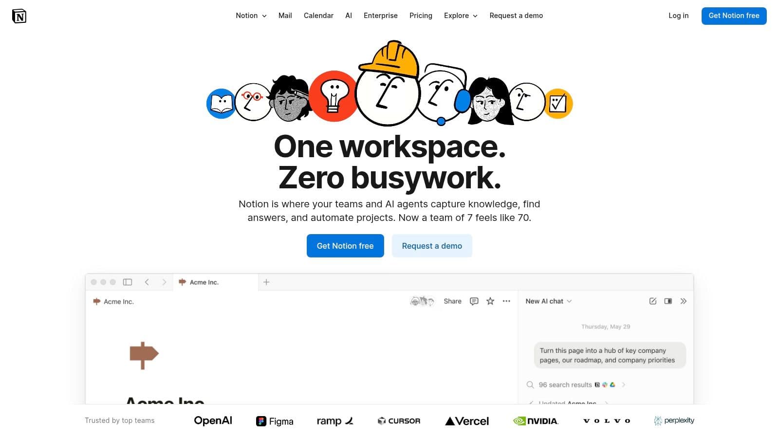 Notion's flexible database and page interface for project management