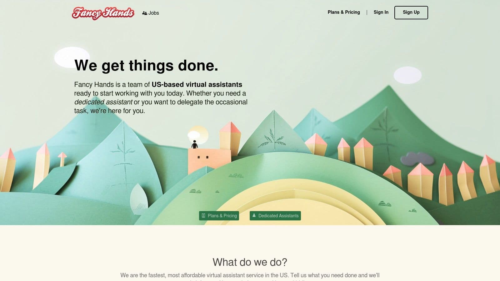 Fancy Hands dashboard showing task requests