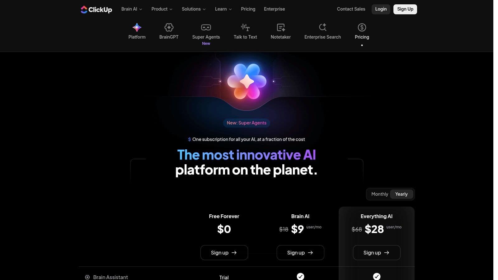 ClickUp (with ClickUp Brain)