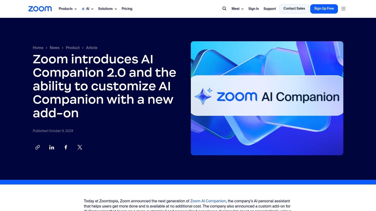 Zoom AI Companion