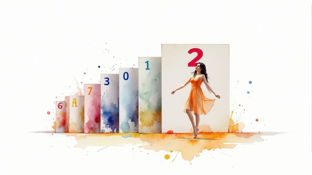 A close-up of a person's hands placing sticky notes on a glass wall, arranging them by priority to visualize a project plan.