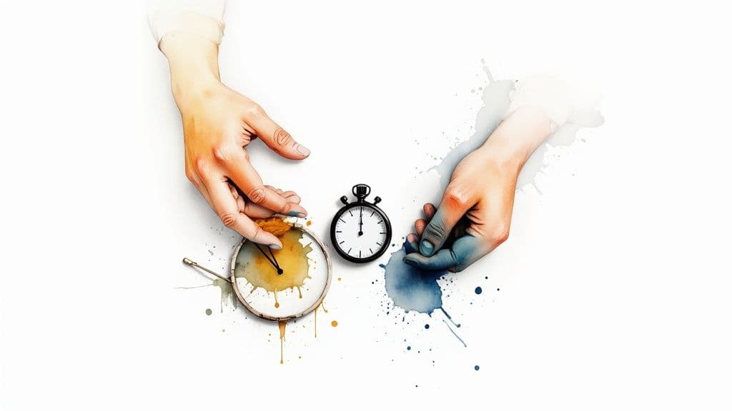 A team collaborating around a kanban board, visualizing their workflow and tasks.