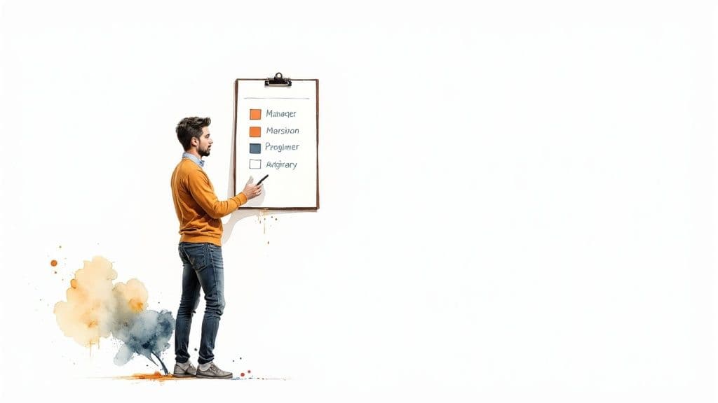 A group of diverse professionals collaboratively working on a project, symbolizing effective delegation.