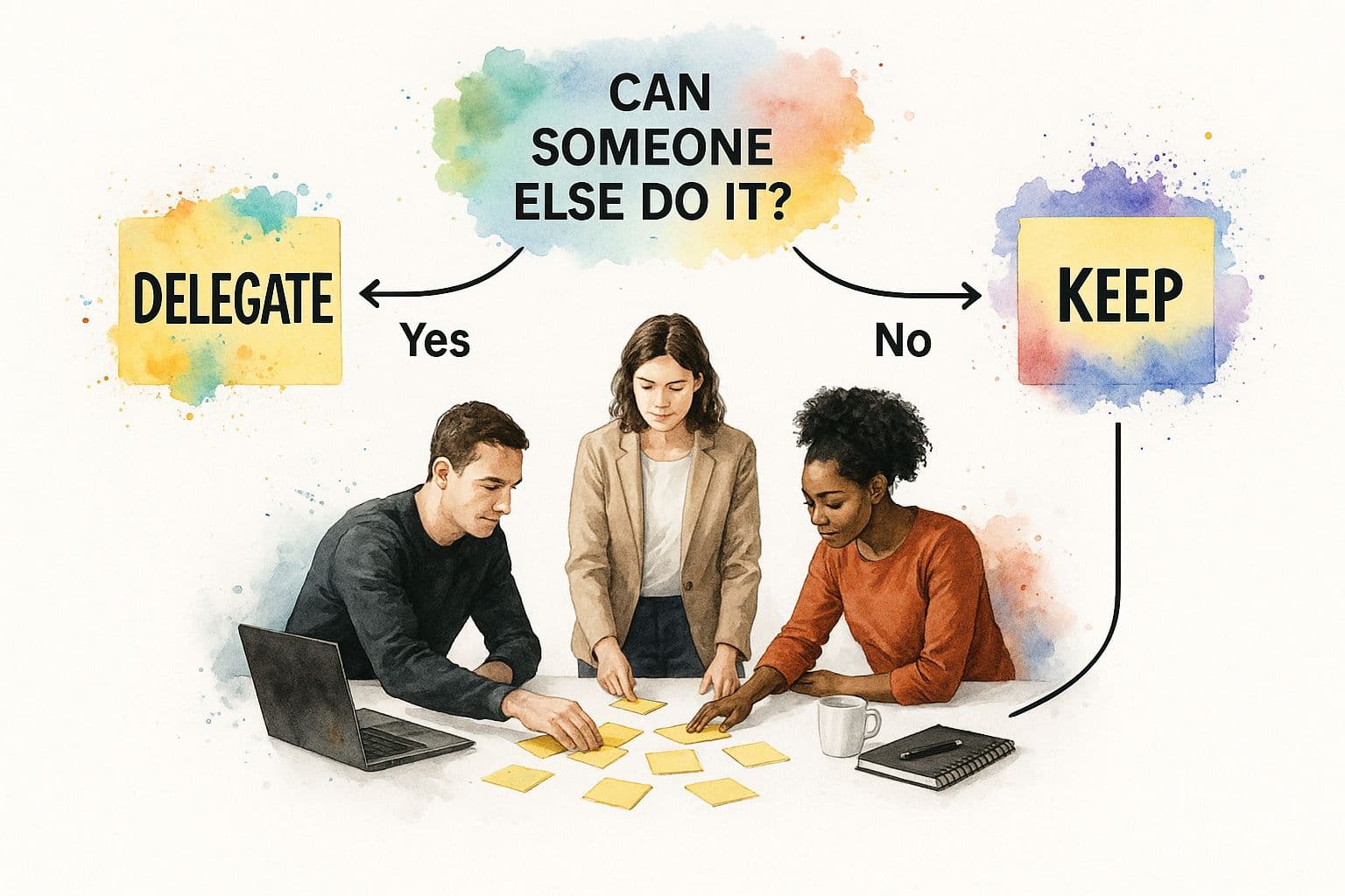 Infographic about how to delegate tasks