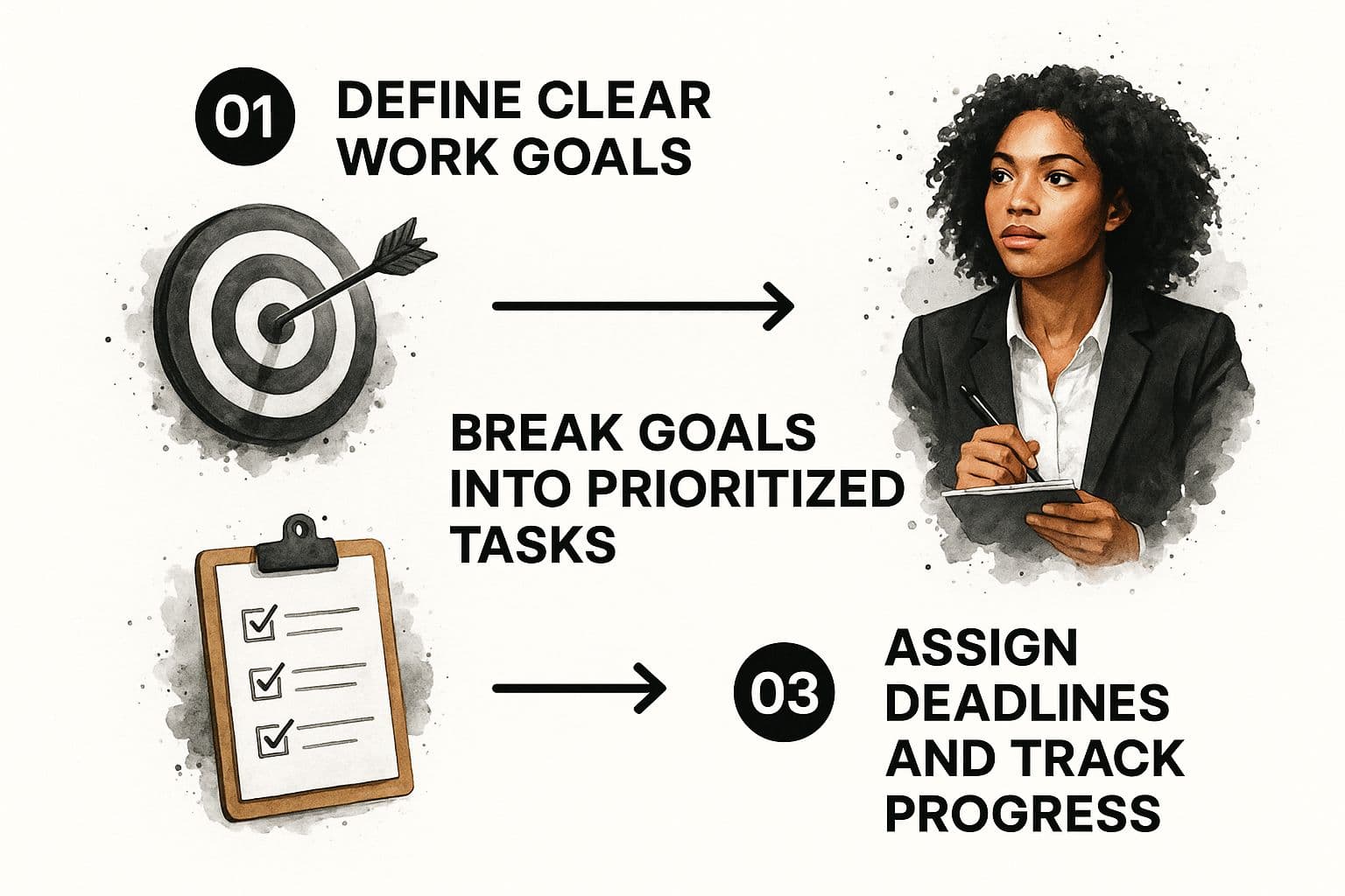 Infographic about how to focus at work