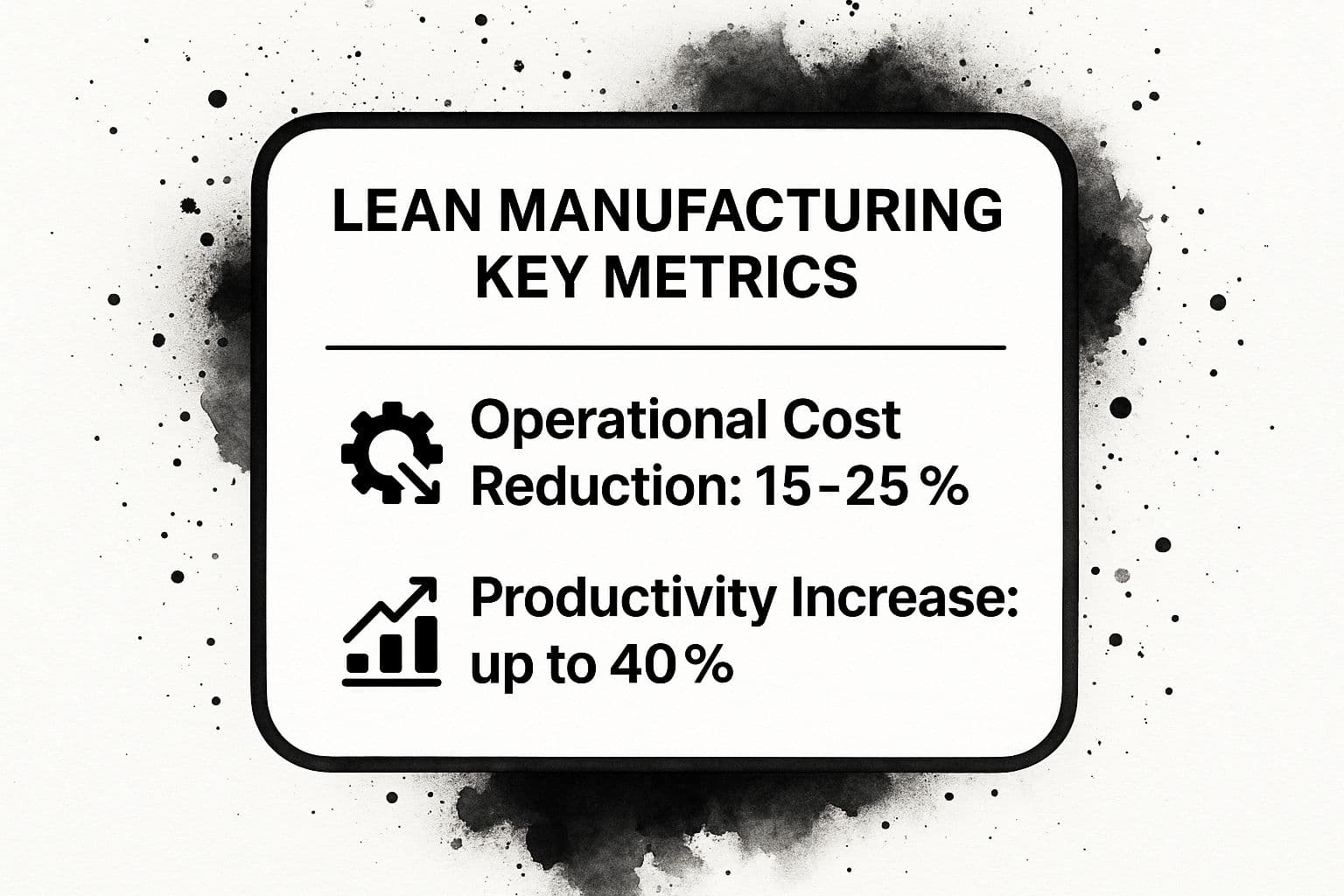 Infographic showing key data about Lean Manufacturing/Lean Six Sigma