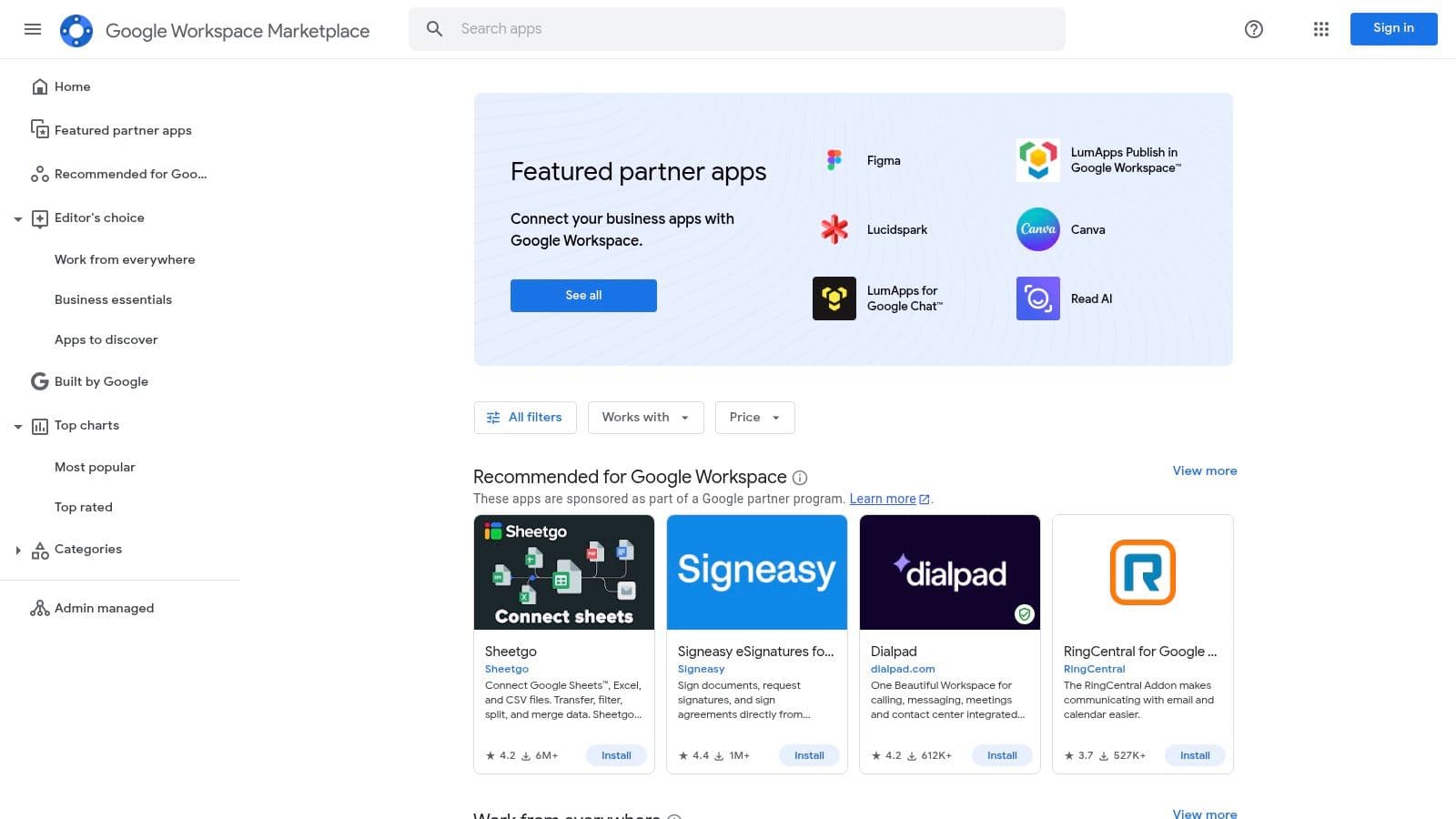 Google Workspace Marketplace