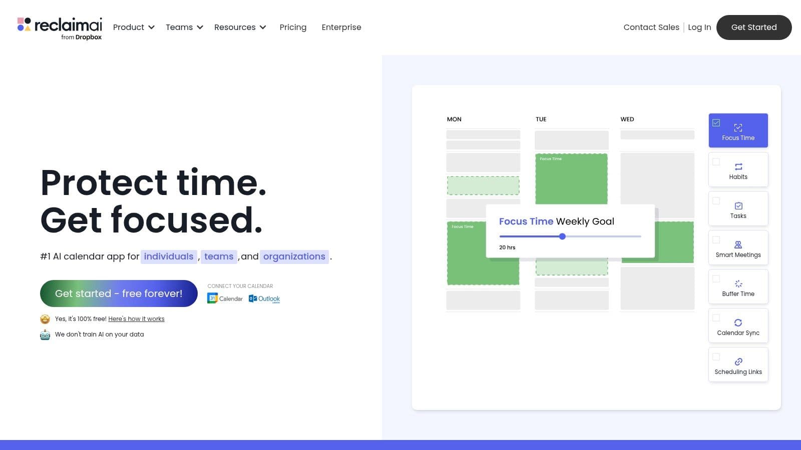 Reclaim.ai Automated Time Blocking
