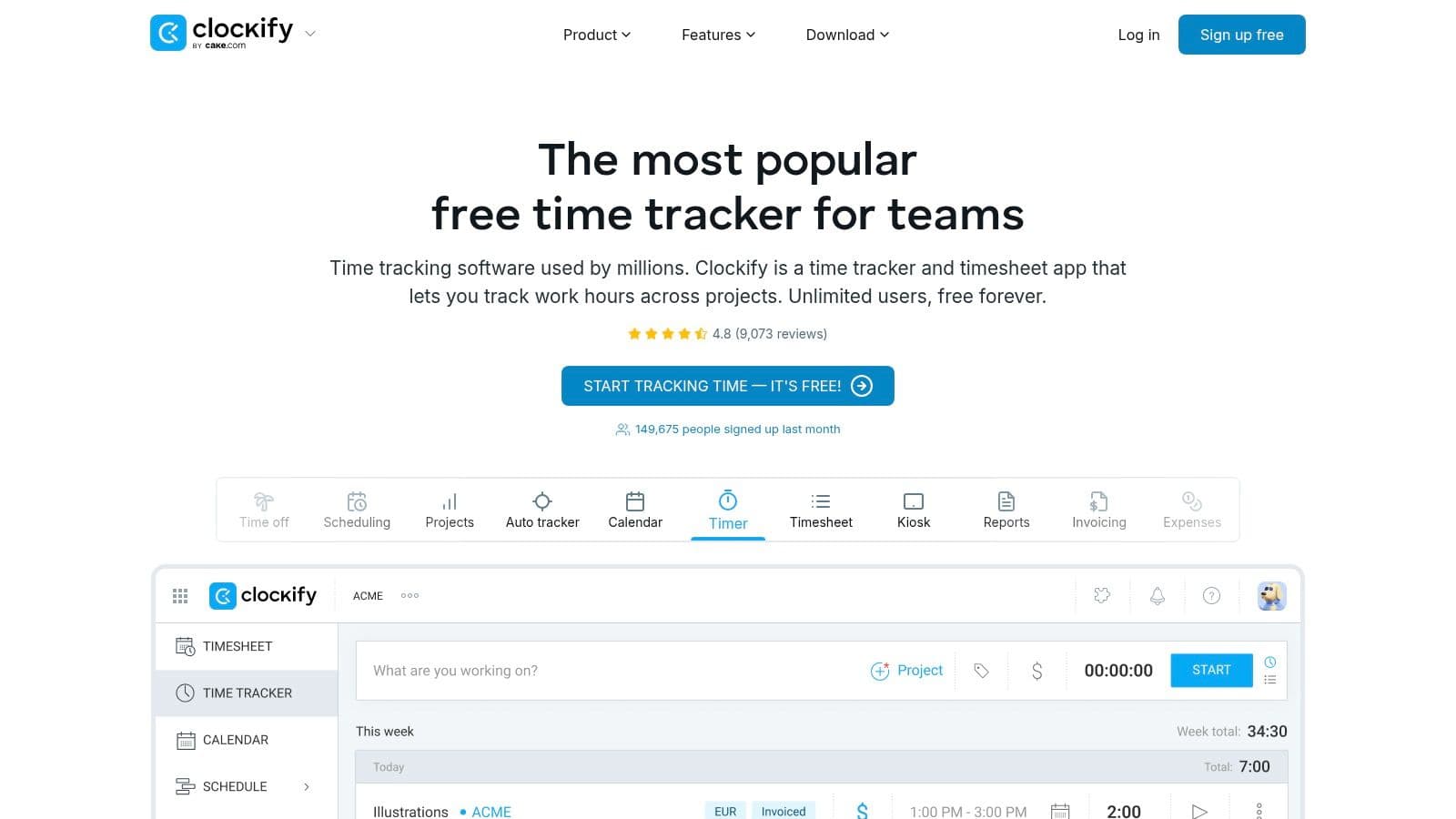 Clockify Time Blocking Template