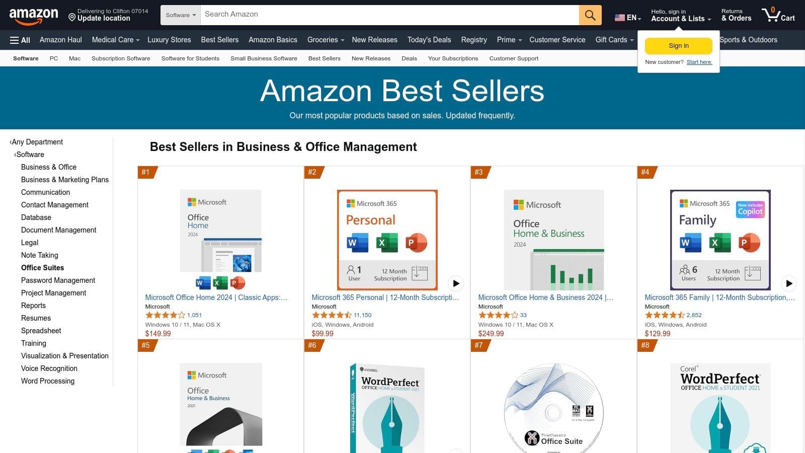 Amazon (Software Marketplace – Business & Office)