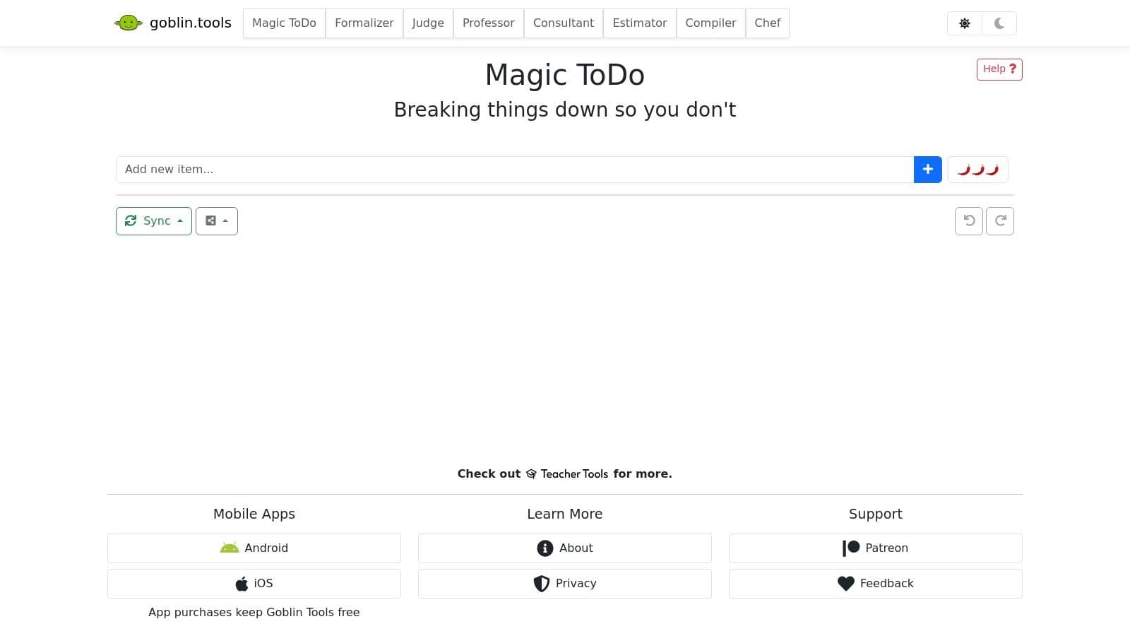 Magic ToDo by Goblin Tools