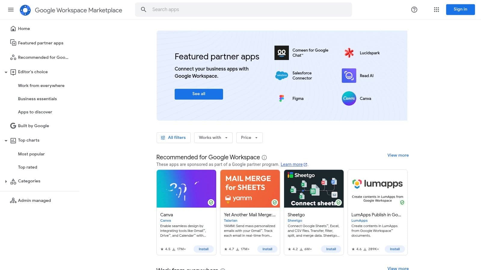 Google Workspace Marketplace