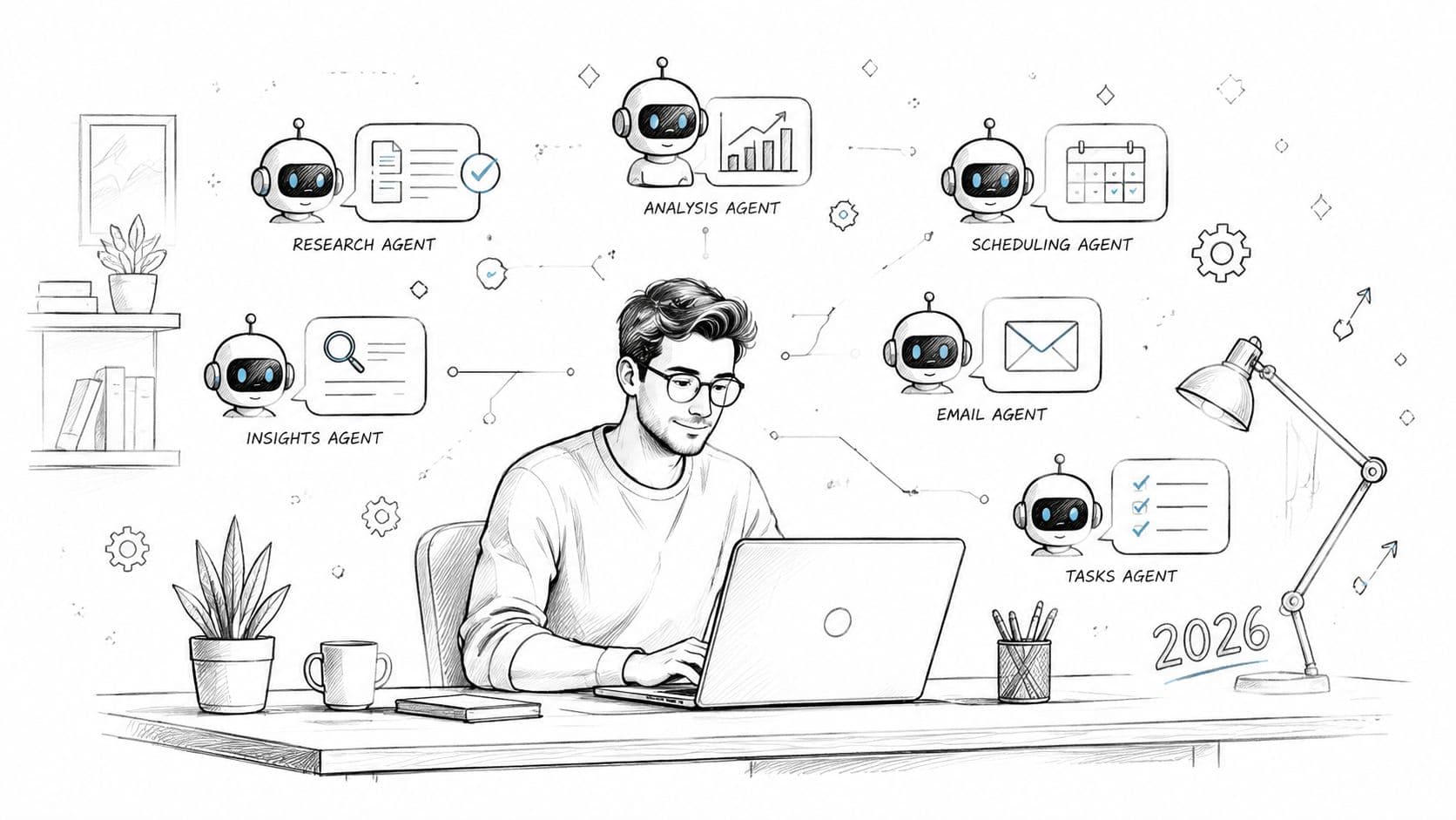 Cover Image for AI Agents for Productivity: How They Transform Work in 2026