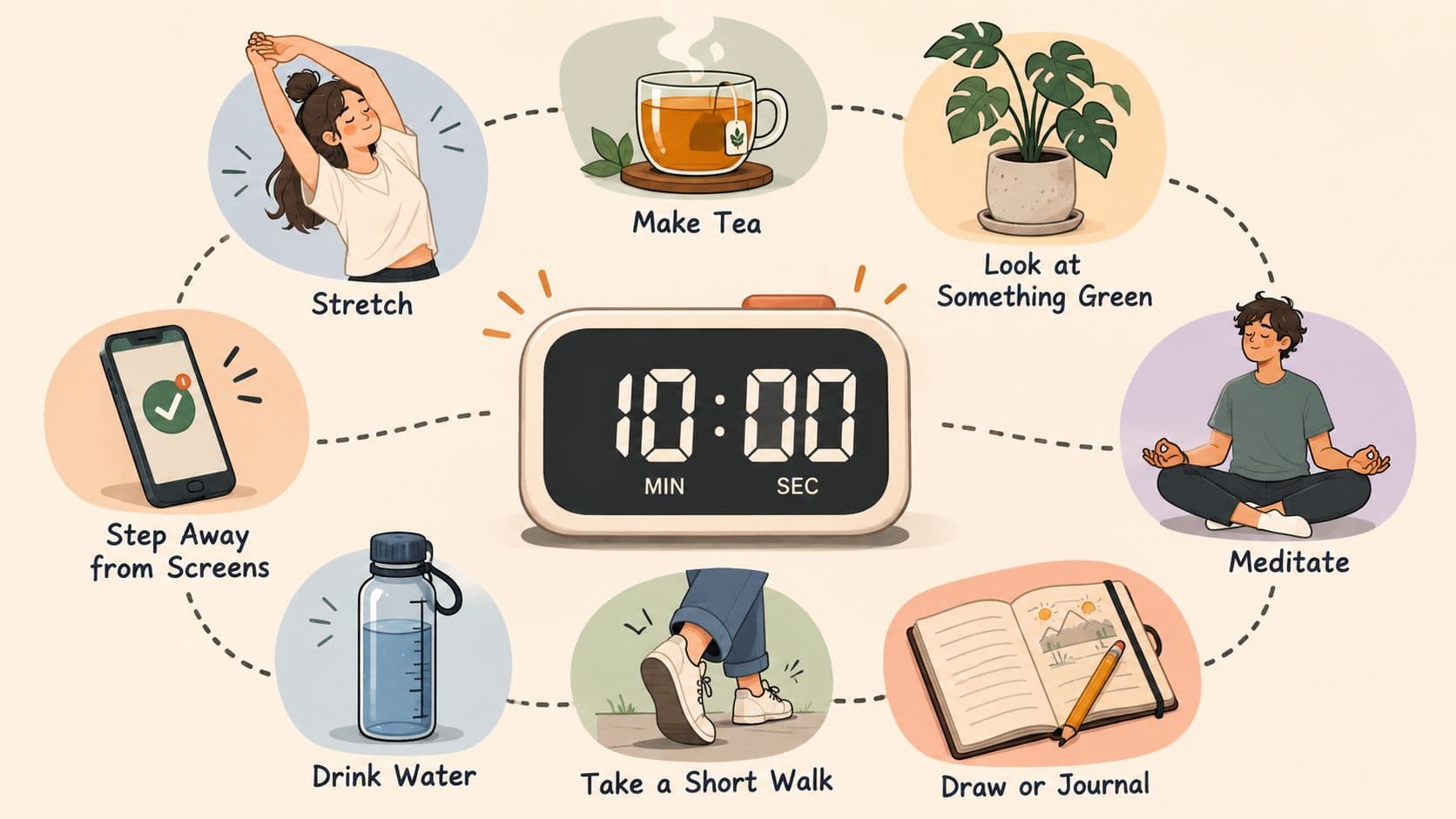 Cover Image for Make Your 10 Minute Break Count: 10 Genius Ideas