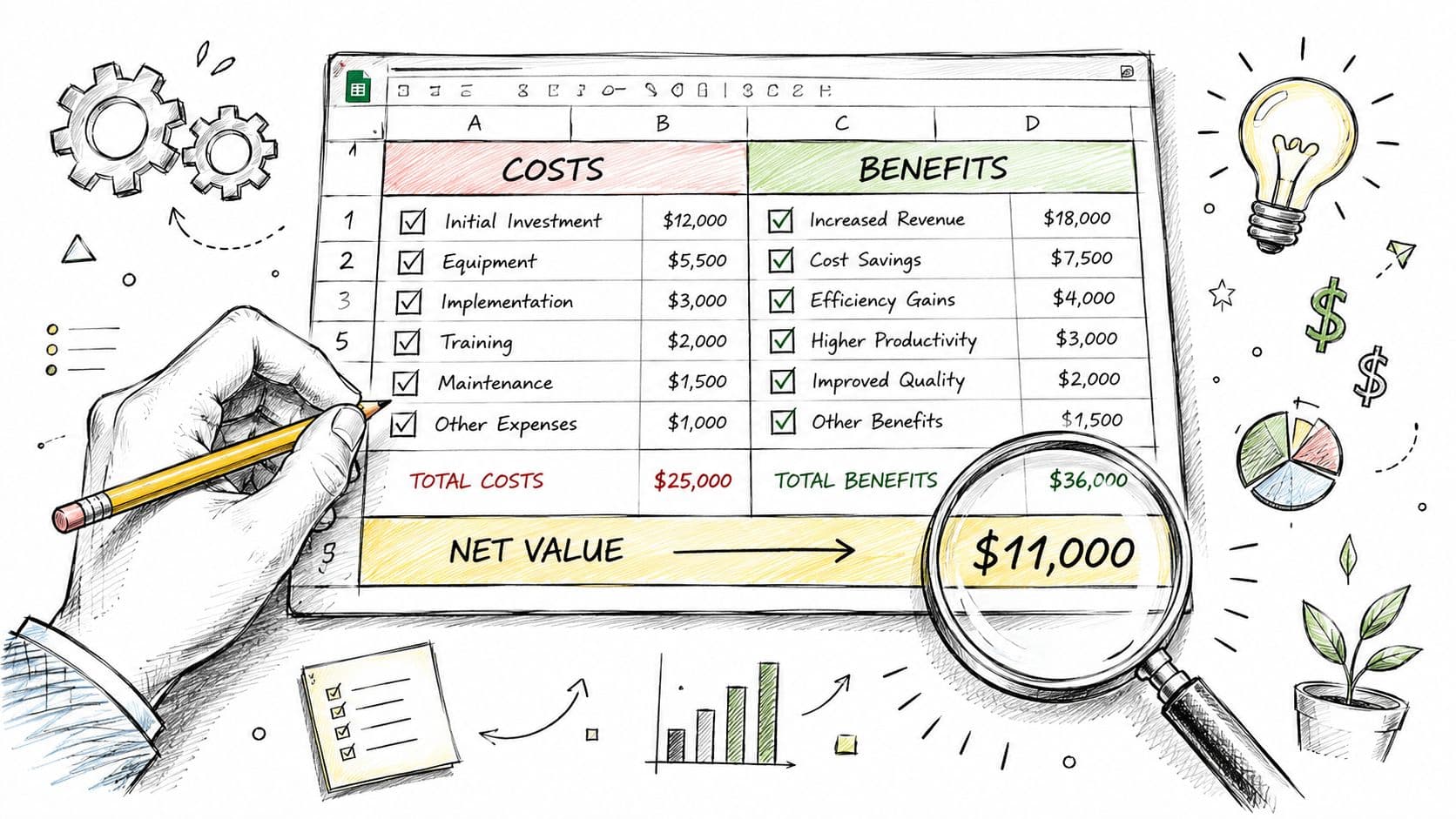 Cover Image for Cost Benefit Analysis Excel Template: Build It Right