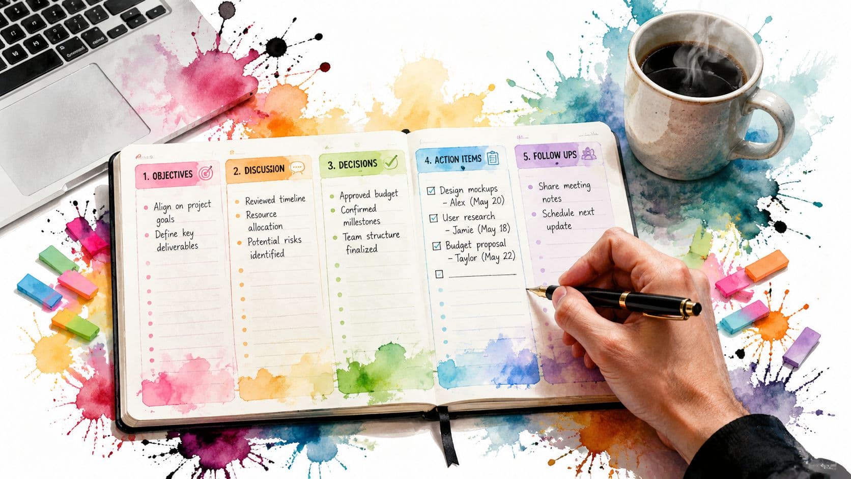 Cover Image for Sample Meeting Notes Format: 5 Actionable Templates