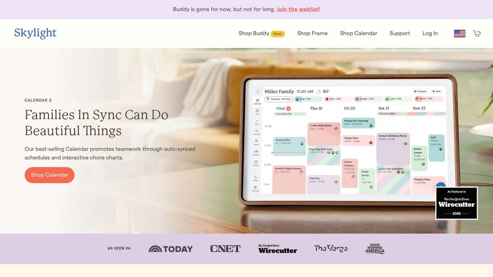 Skylight Calendar (hardware display + app)